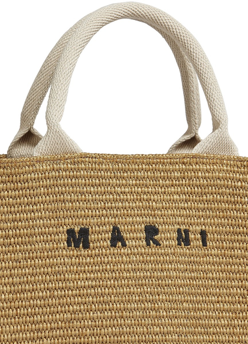 Raffia-Effect Small Tote Bag - 6