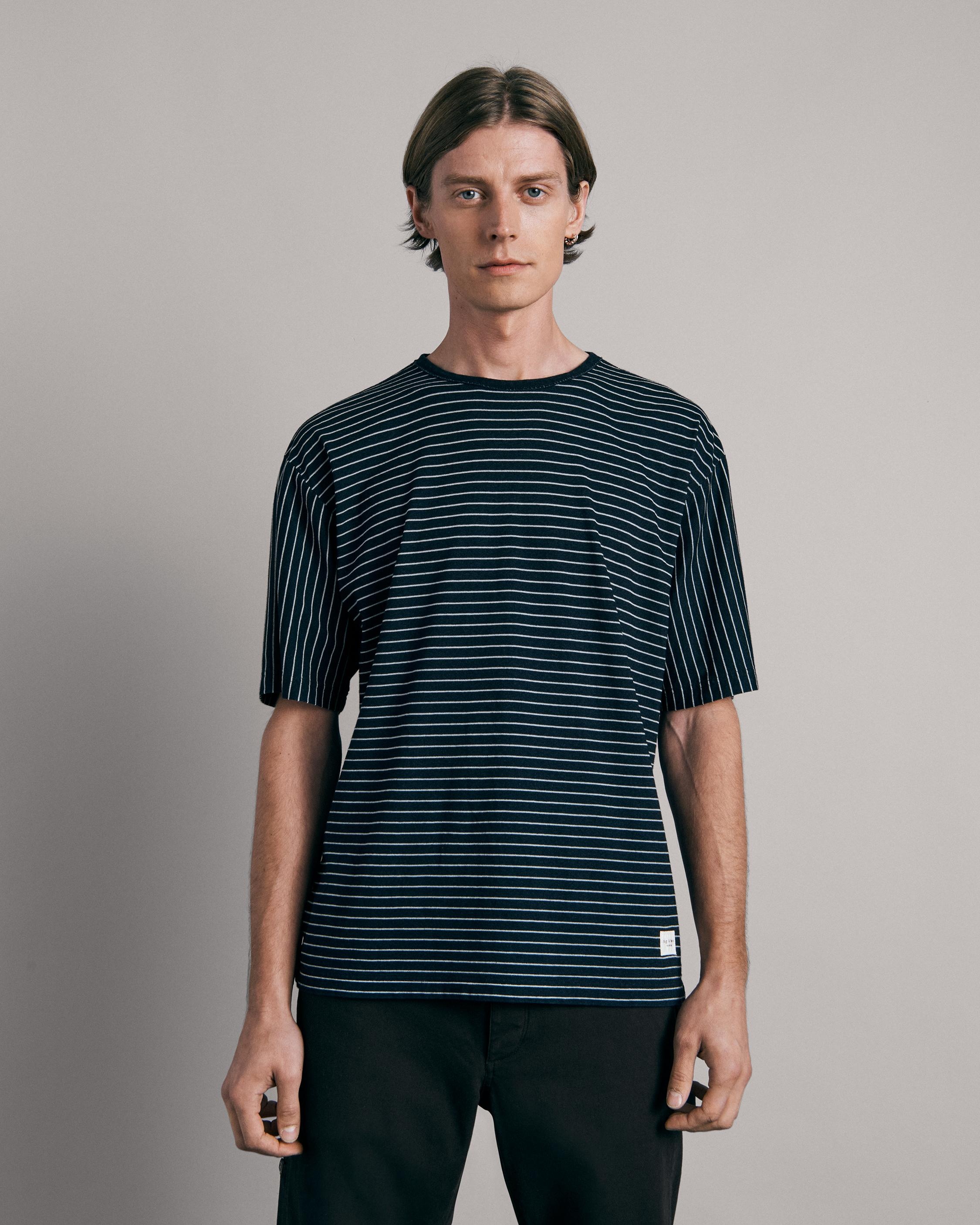 Indigo Stripe Tee
Cotton T-Shirt - 2