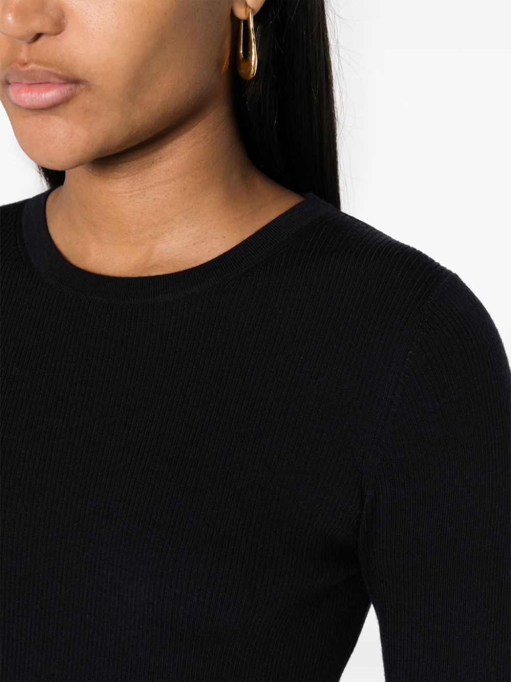 boat-neck wool jumper - 5