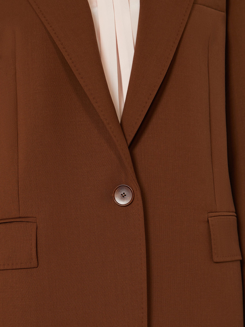 BALCO Single-breasted stretch wool blazer - CHOCOLATE 5