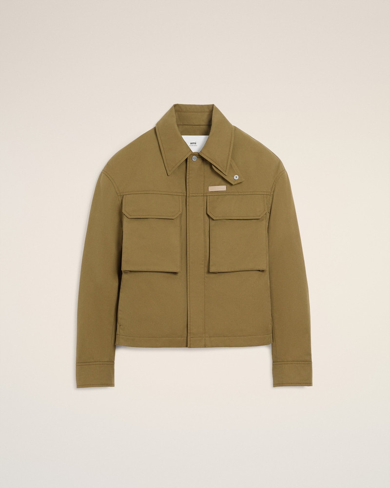 GREEN COTTON WORKER JACKET 1