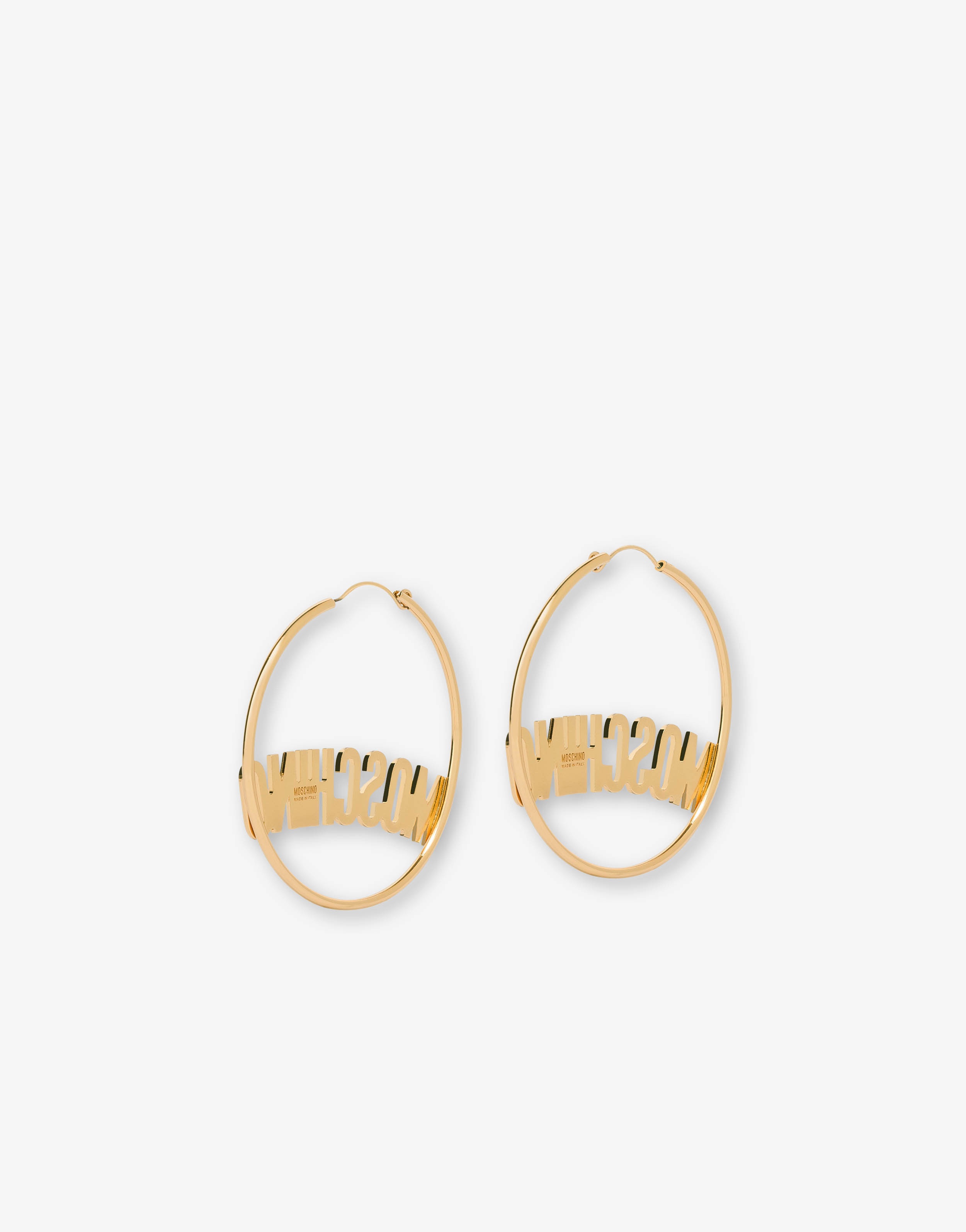 HOOP EARRINGS WITH LOGO LETTERING - 3
