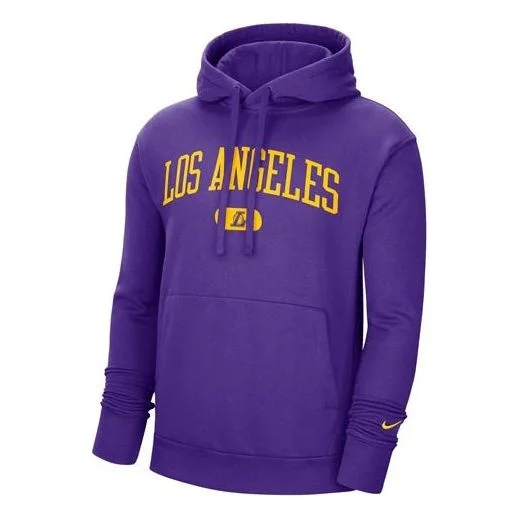 Nike Los Angeles Lakers Pullover hooded Long Sleeves Purple CV4615-504 - 1