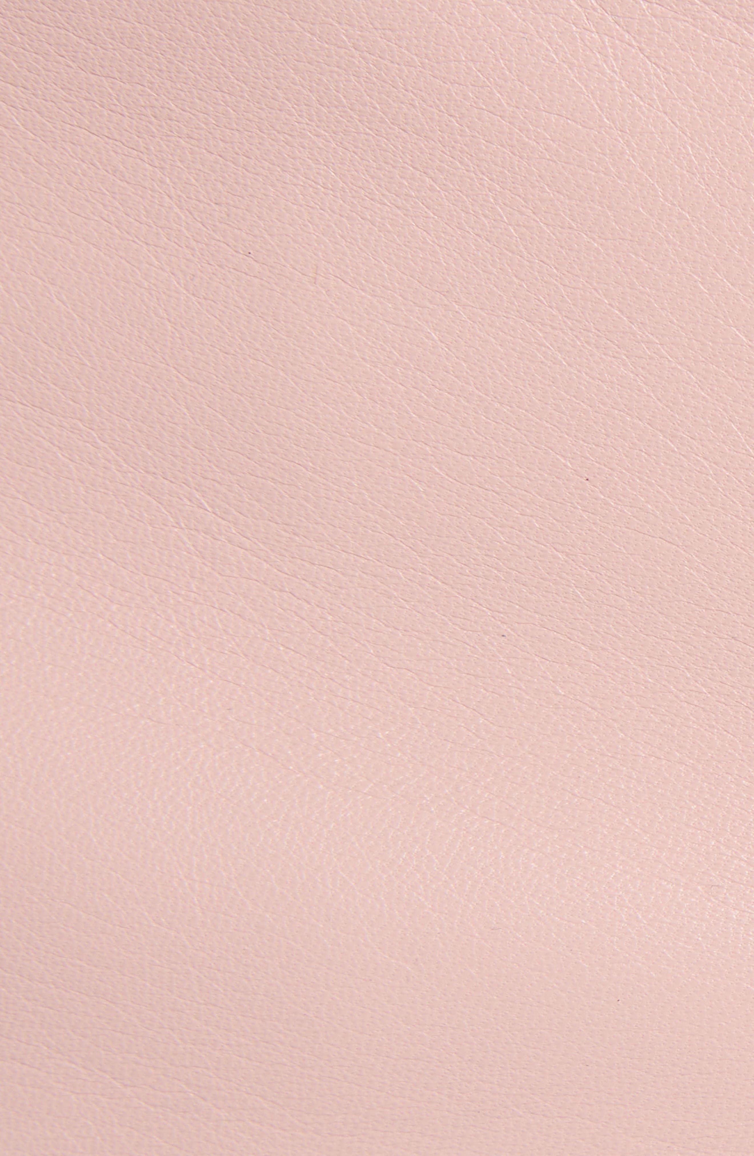 TOM FORD Zip Detail Lambskin Leather Skirt in Powder Pink at Nordstrom - 7