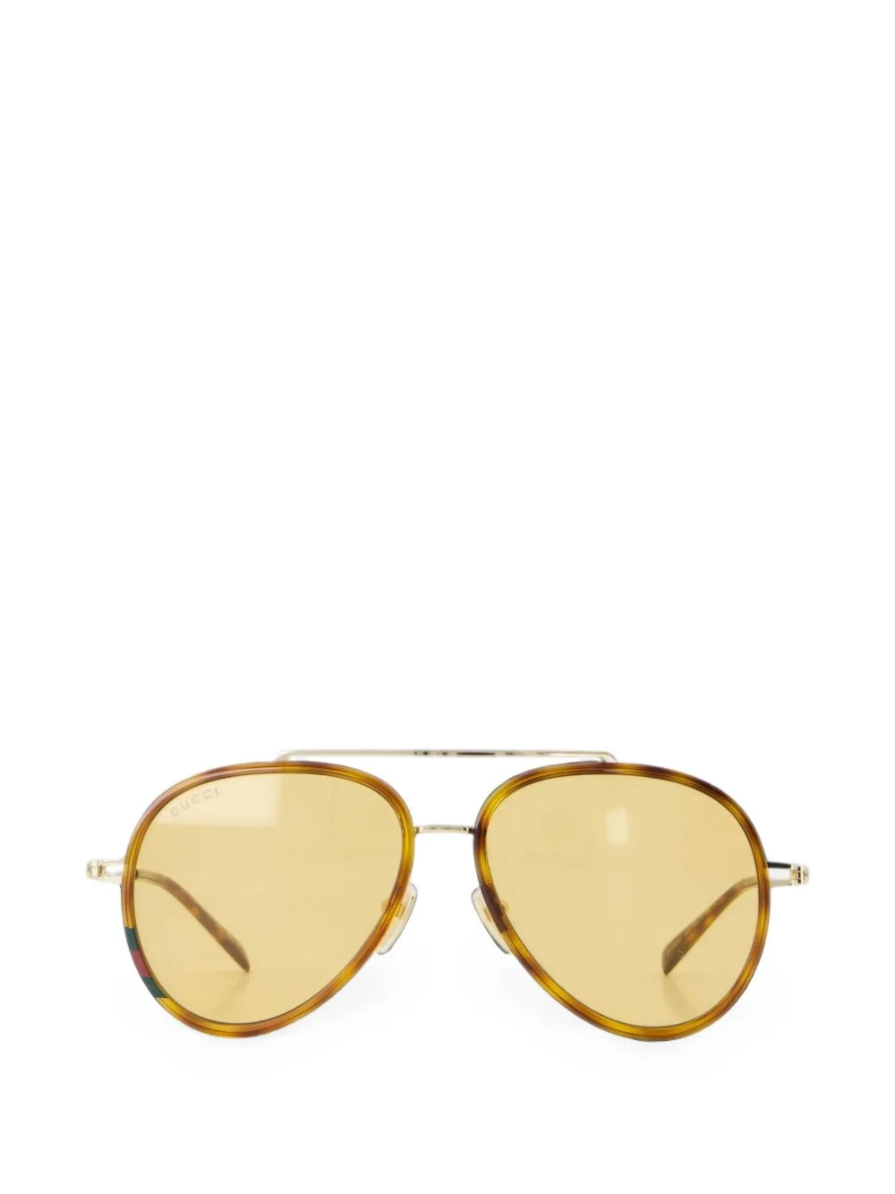 tortoiseshell-effect pilot-frame sunglasses - 1