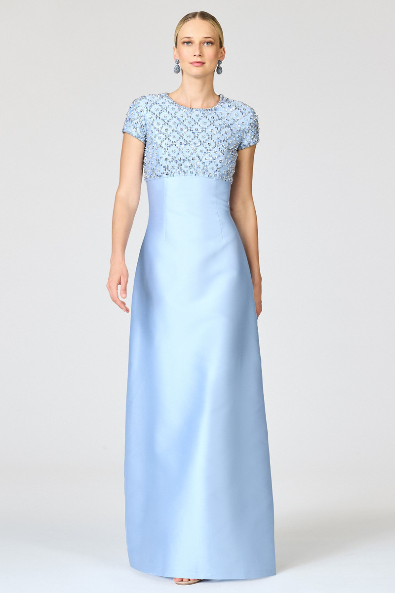 EMBELLISHED AMSTERDAM GOWN - GLACIAL BLUE - 1