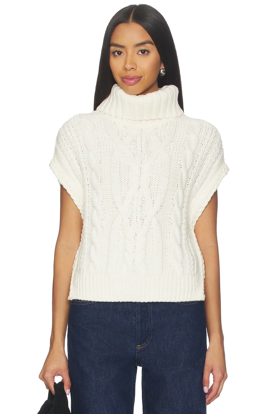 Angelica Cable Trim High-Low Vest - 1