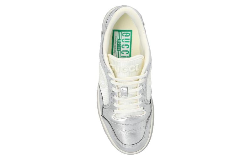 (WMNS) Gucci Mac80 Embroidered Sneakers 'White Silver' 750834-AACA9-8141 - 4