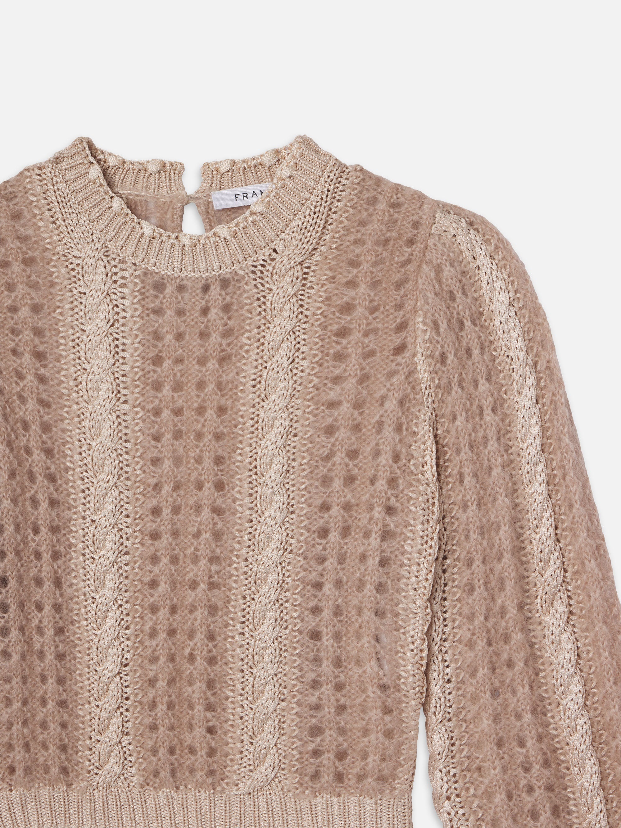 Femme Cable Mix Sweater in Blush Multi - 3