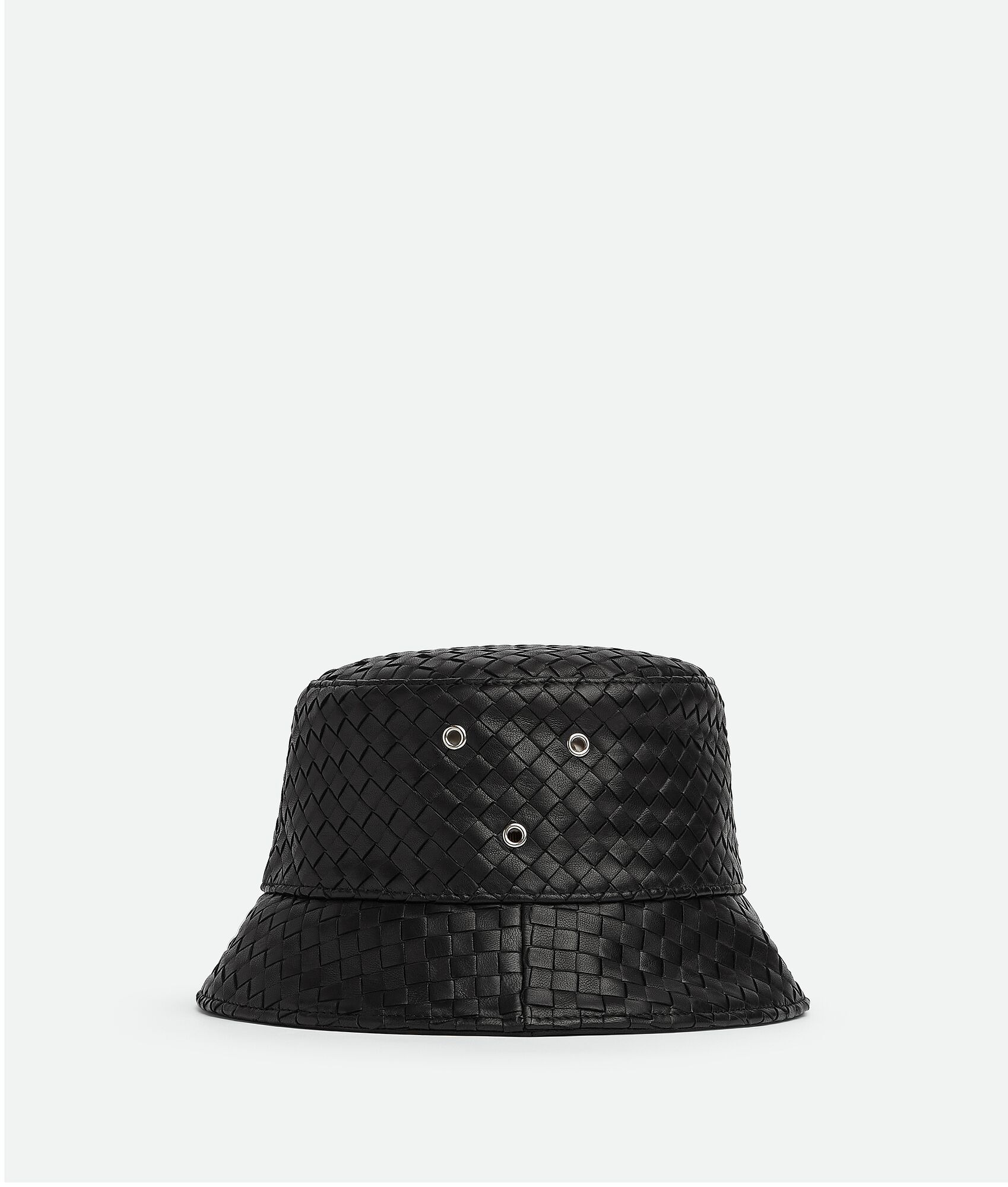intrecciato leather bucket hat - 2