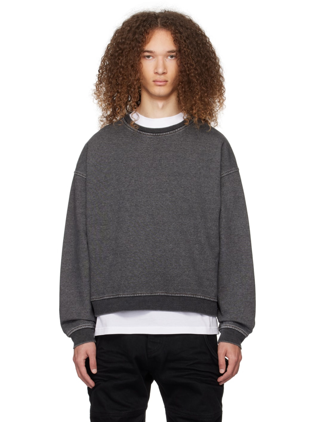 Black Faded Sweatshirt - 1