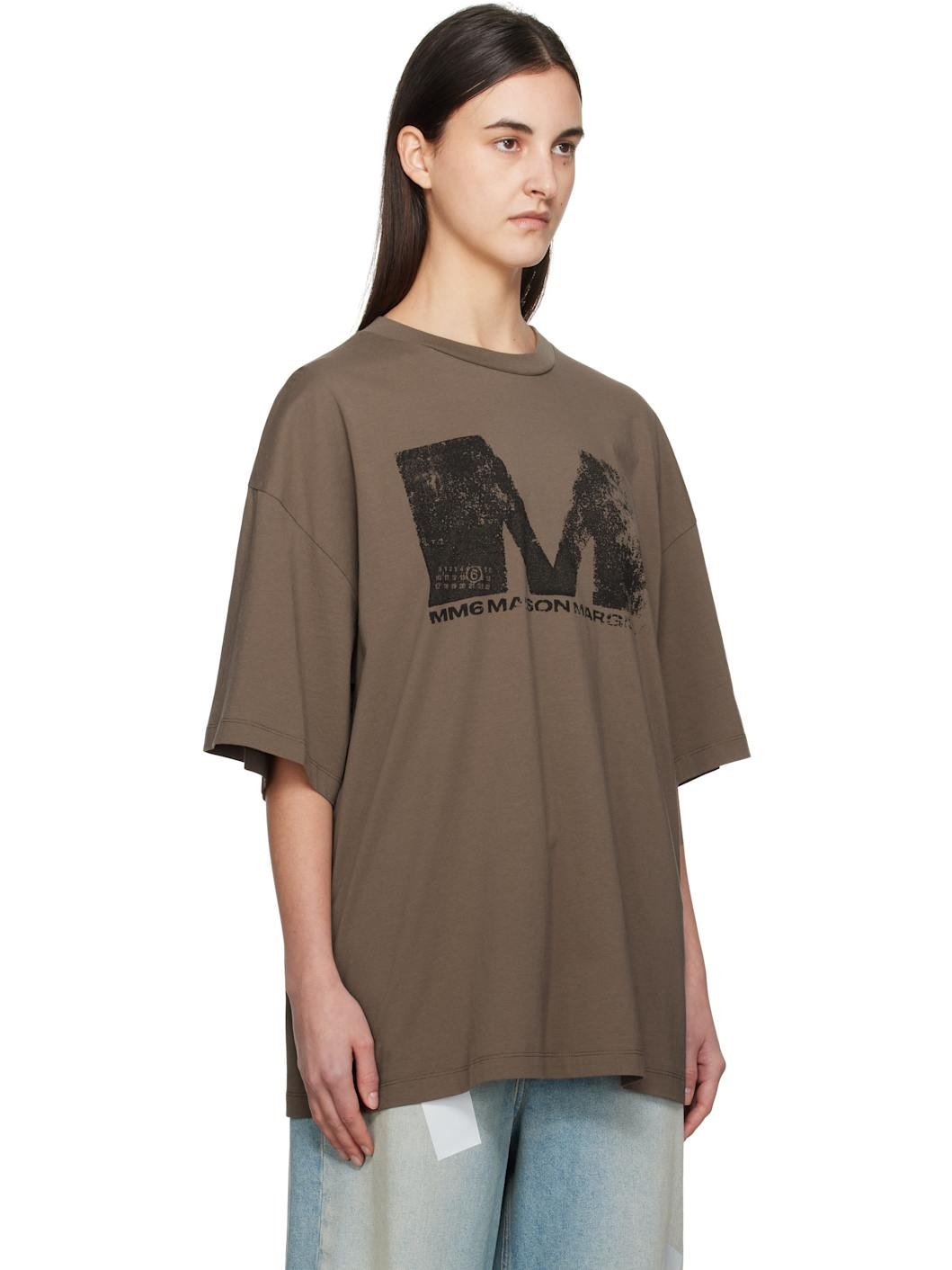 Brown Sunbleached Logo T-shirt - 2