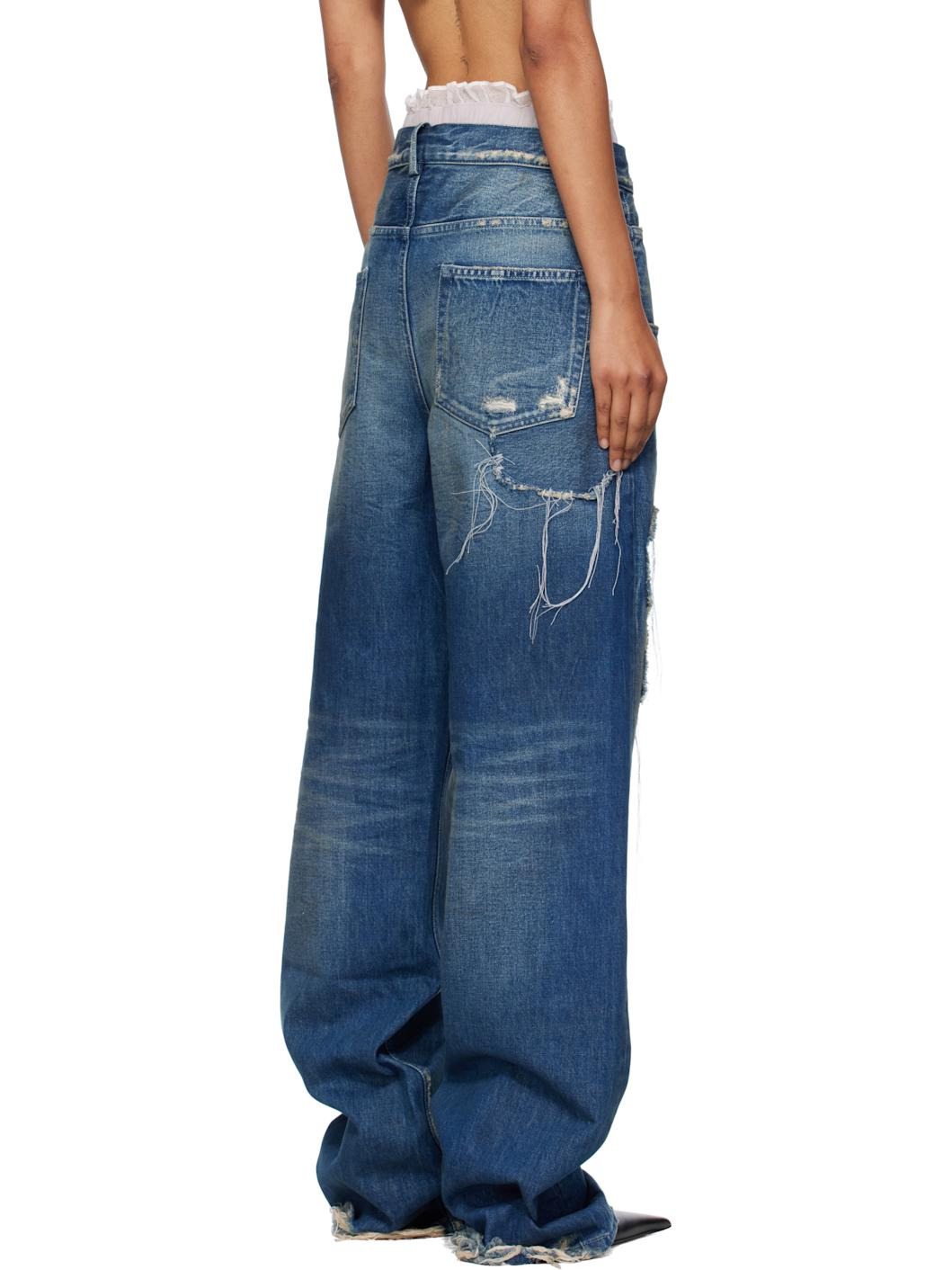 Blue Claire 5 Pocket Comfort Jeans - 3
