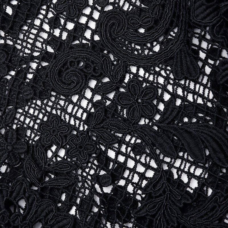 Black Lace Pussy Bow Top 6