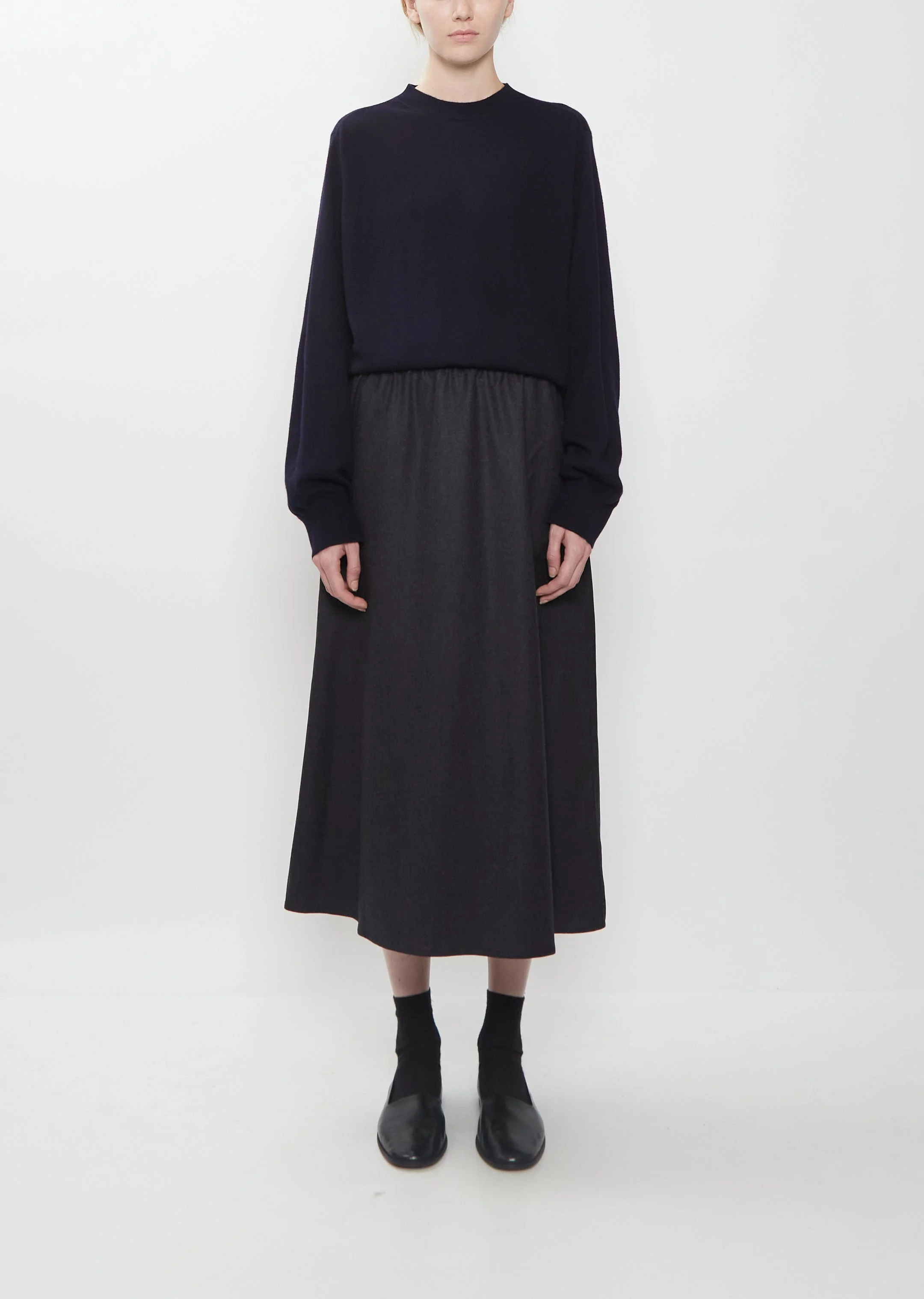 Synne Ultralight Wool Flannel Skirt - 1