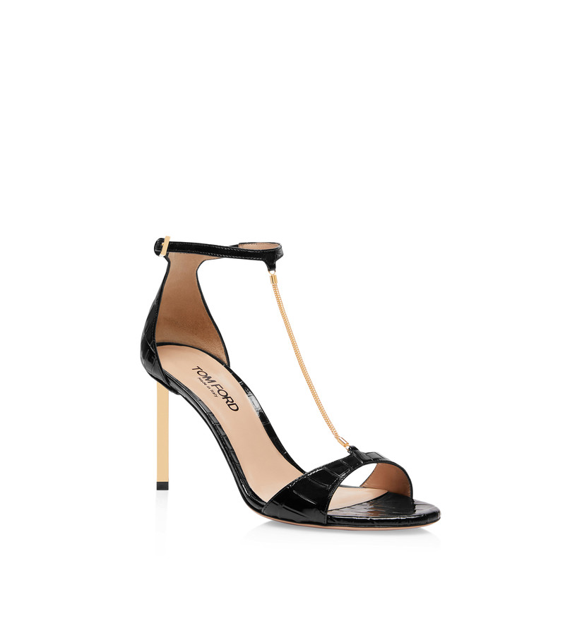 TOM FORD STAMPED CROC LEATHER EMANUELLE SANDAL outlook