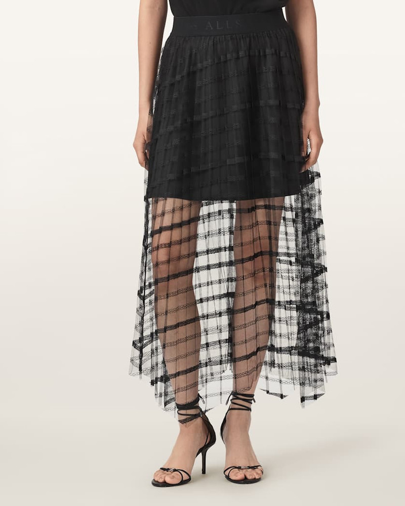 CELIA SHEER OVERLAY MIDI SKIRT 3