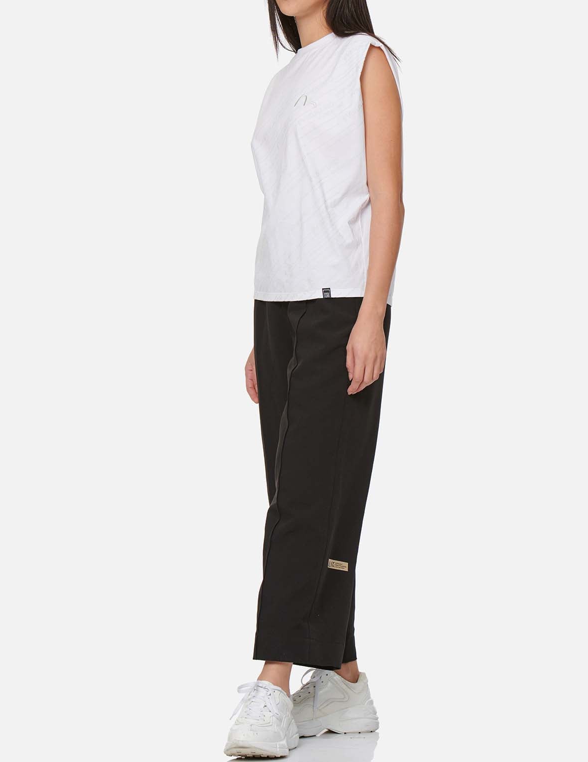 Double Waistband Wide Leg Pants - 3