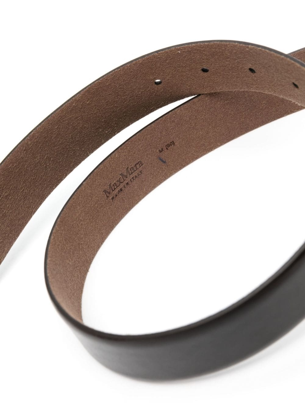 grained leather belt - 2
