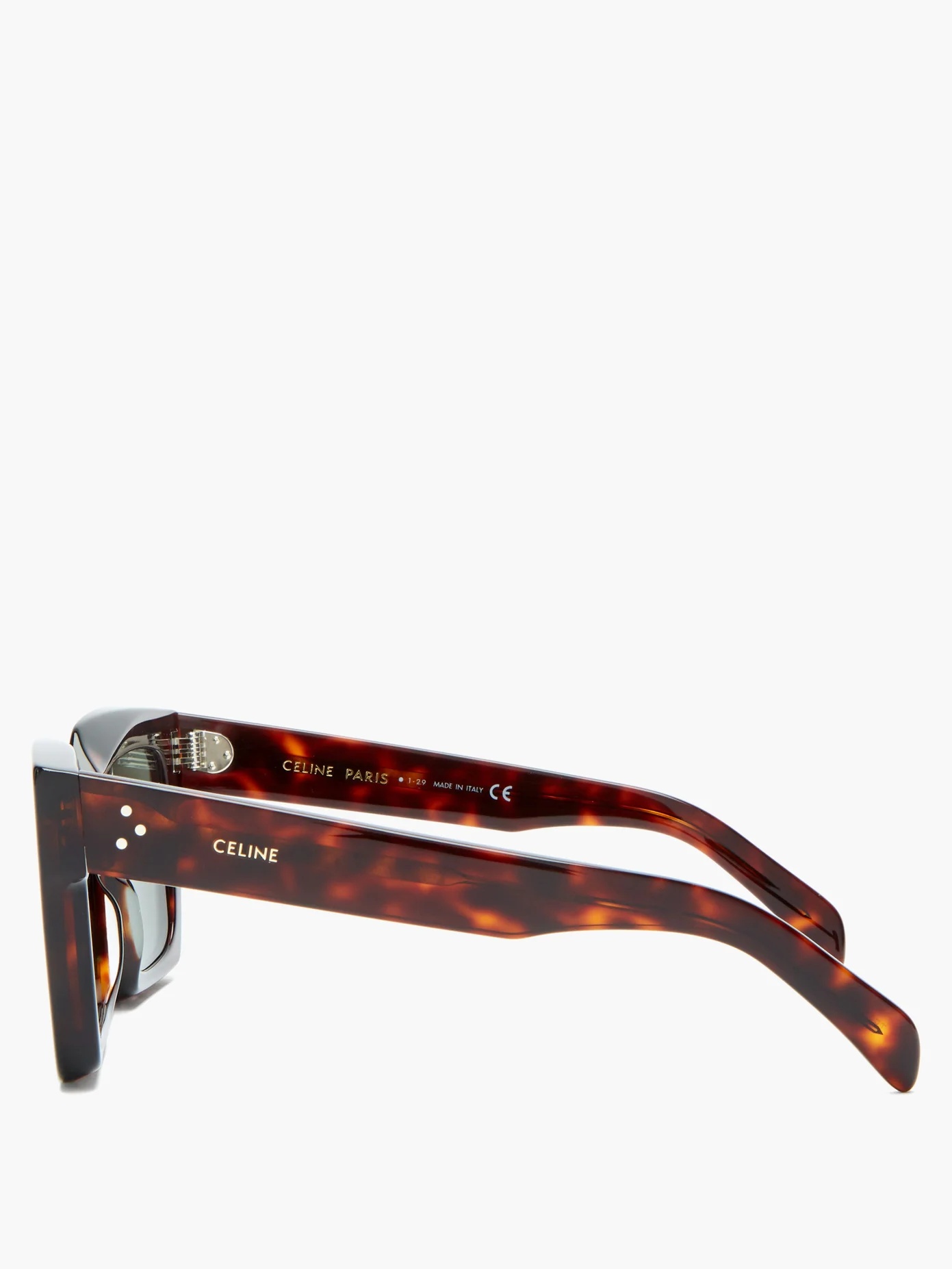 Square tortoiseshell-acetate sunglasses - 4