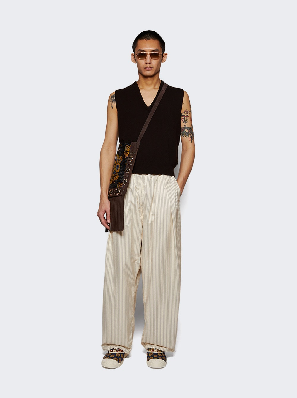 Pants Ecru And Black - 5