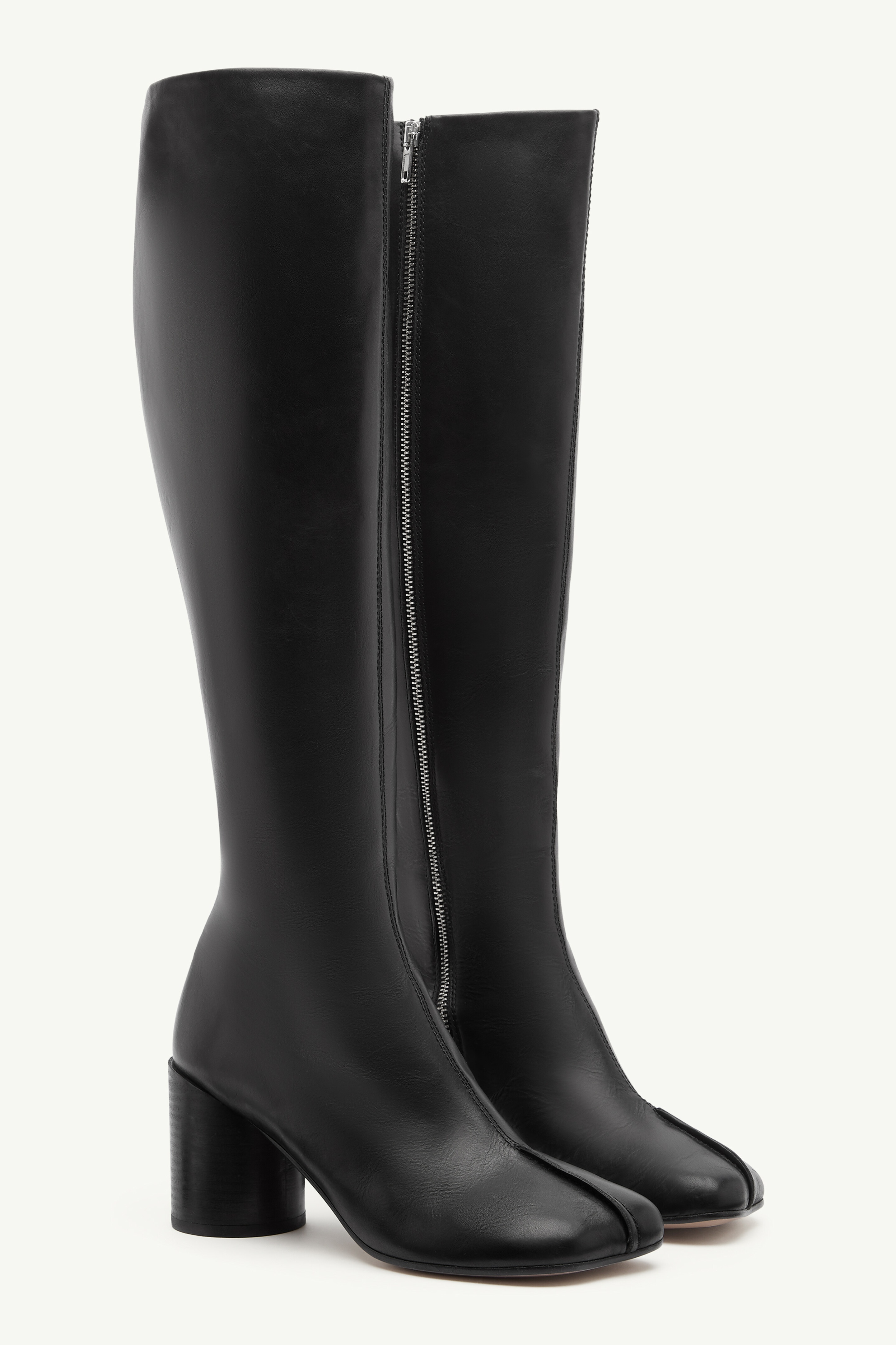 Stitch-out Leather Boots - 2