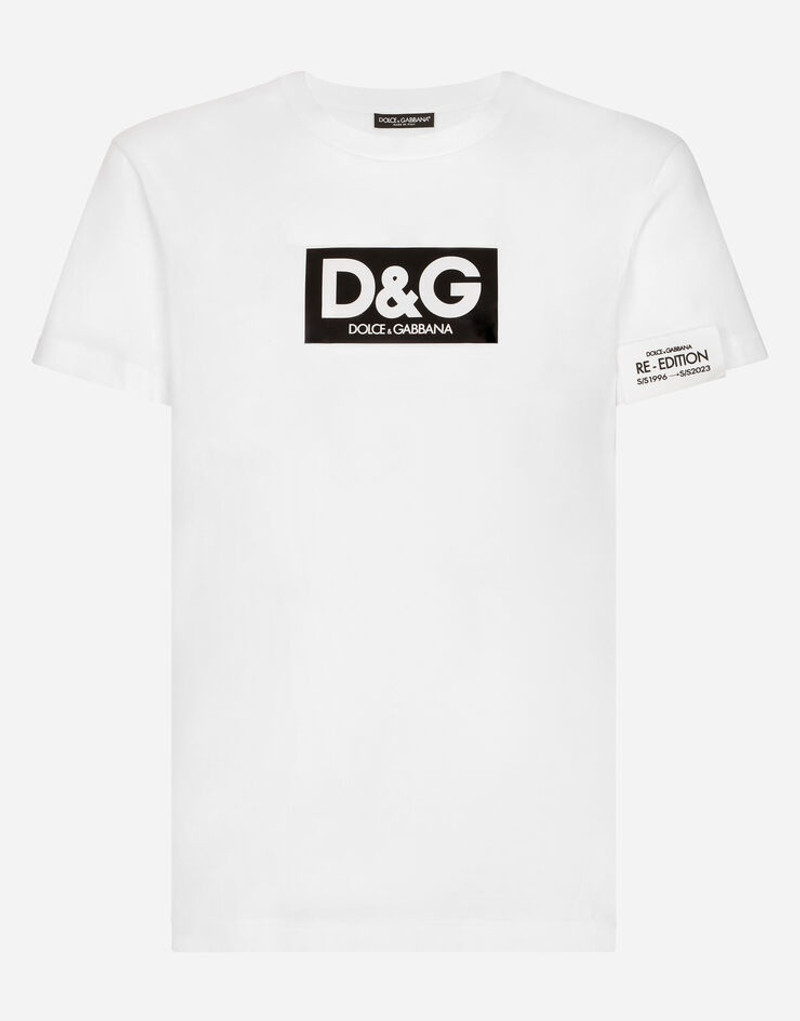 Cotton round-neck T-shirt with patch 1