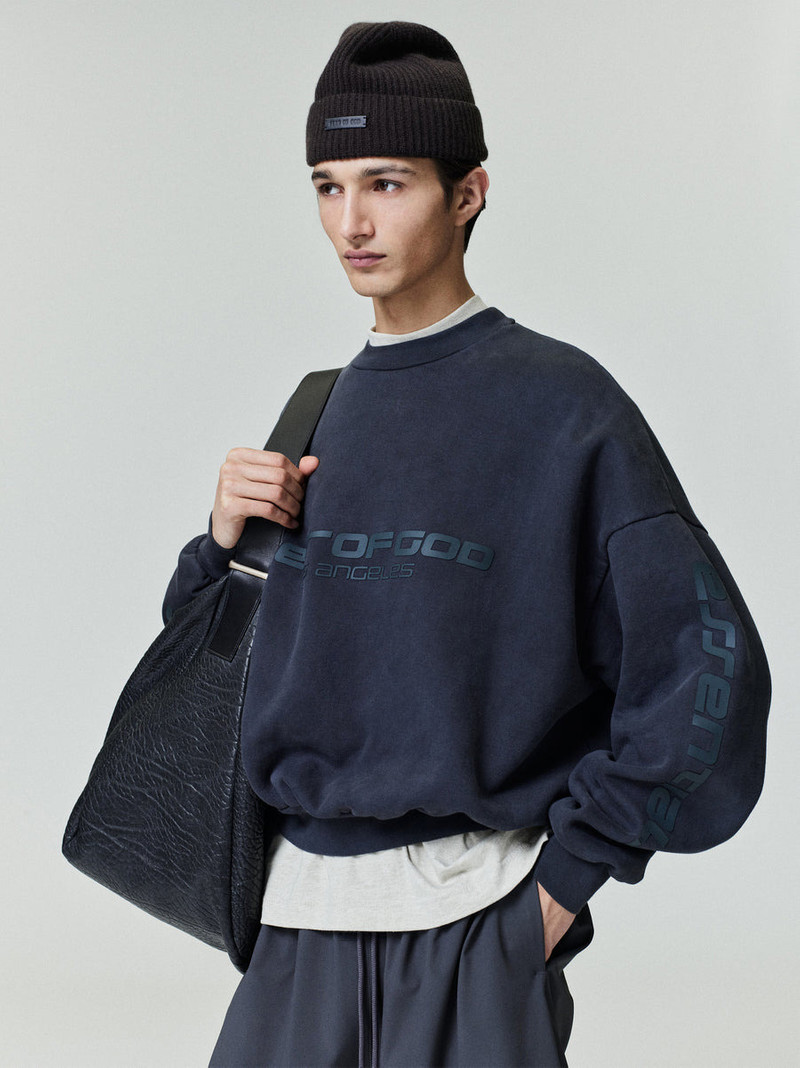 ESSENTIALS Heavy Fleece Cropped Relaxed Sweatshirt outlook