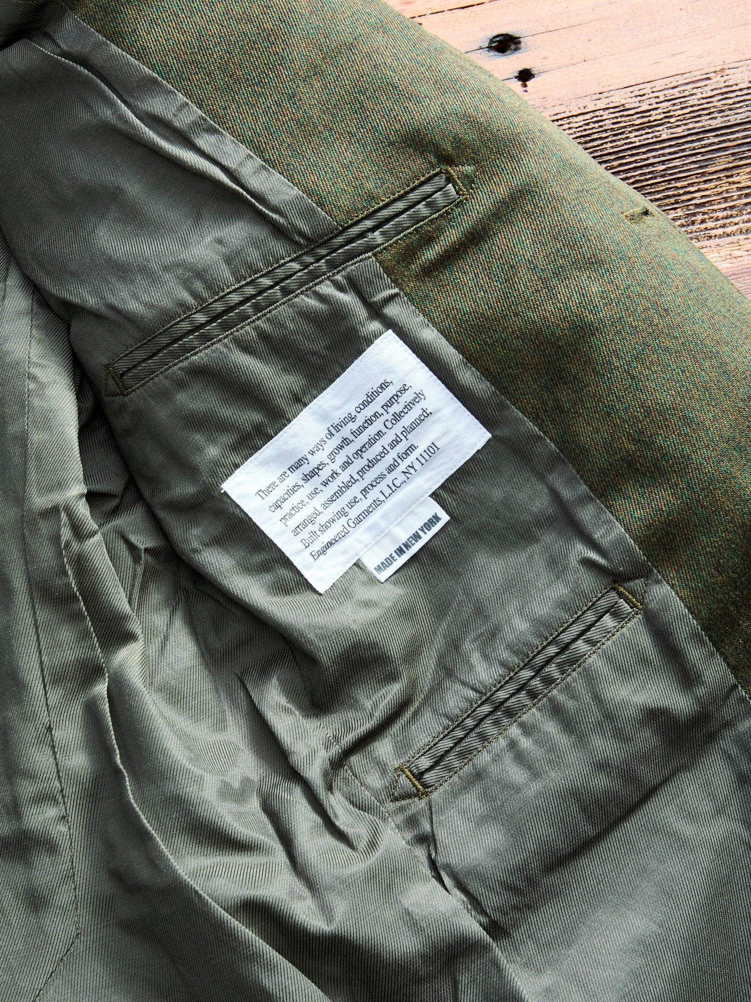 Melange Twill Andover Jacket in Olive - 8