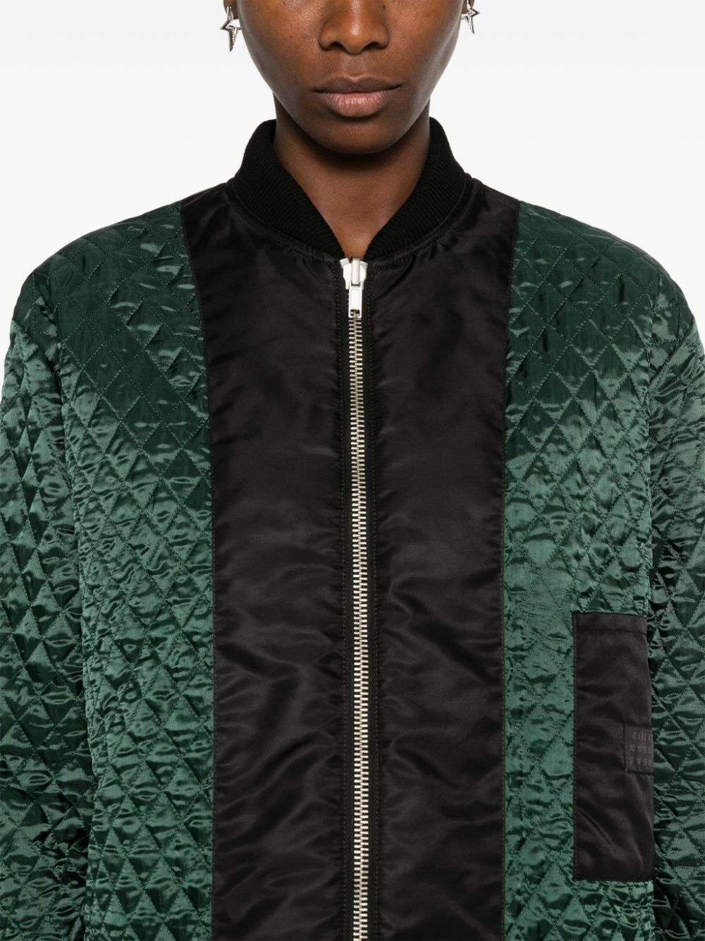 single stitch-logo coat - 5