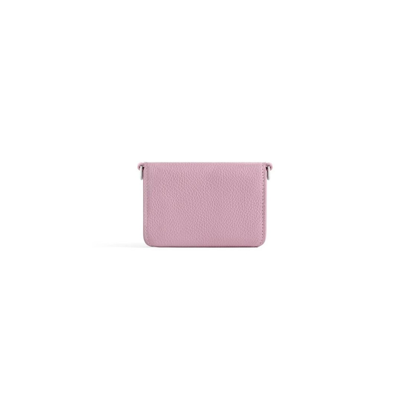 BALENCIAGA Women's Cash Mini Wallet On Chain  in Pink outlook