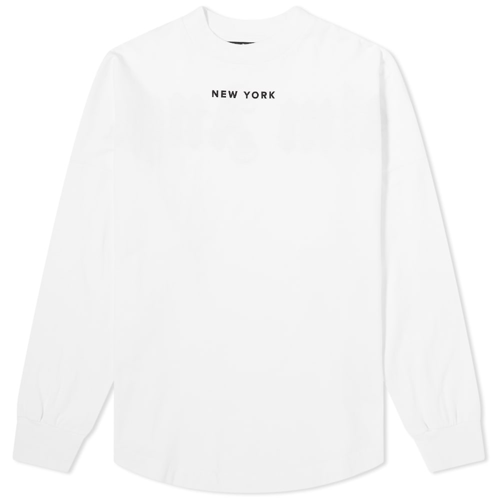 Palm Angels Long Sleeve New York Sprayed Back Print Tee - 1