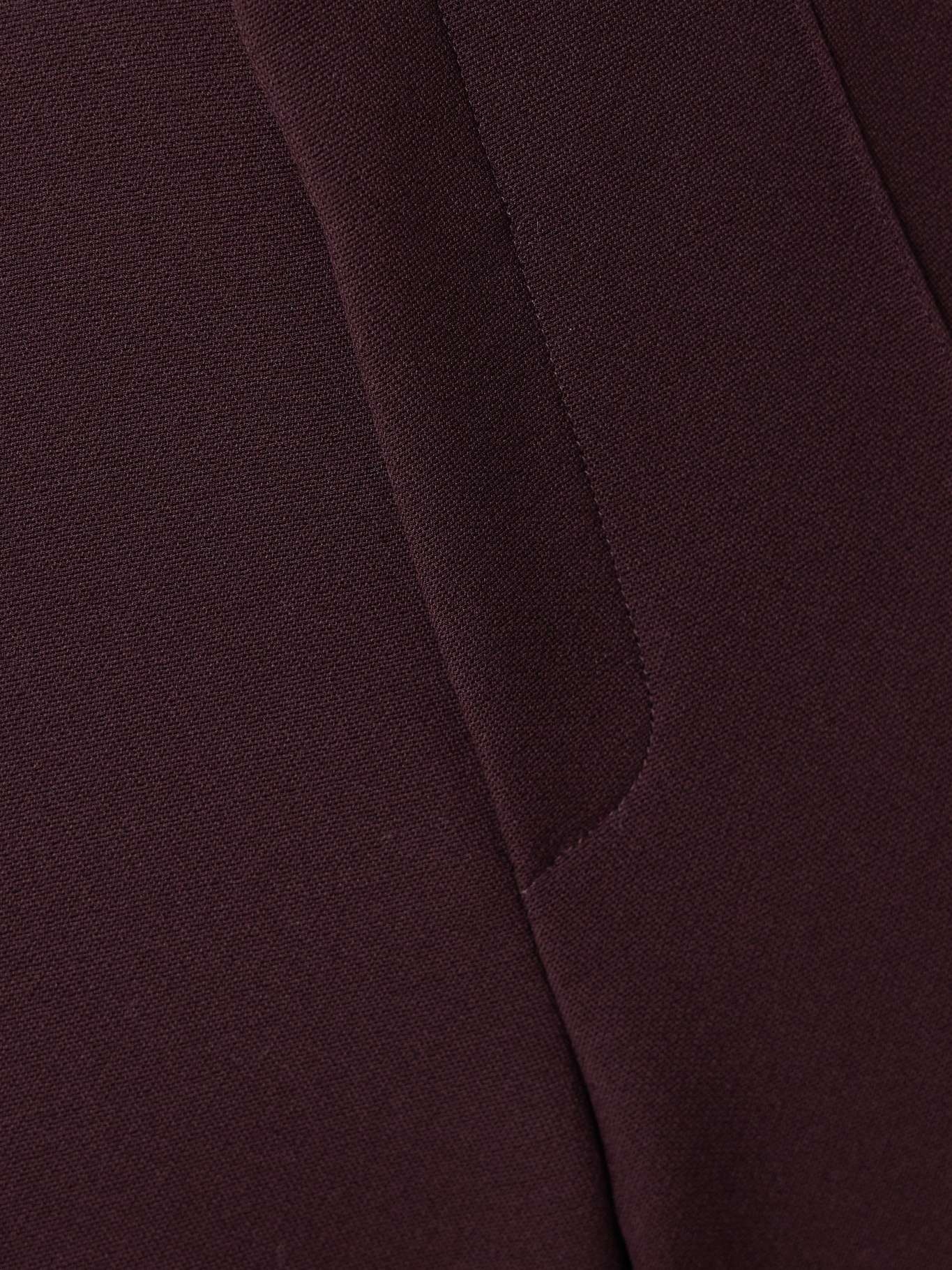 Pleated wool straight-leg pants - 4