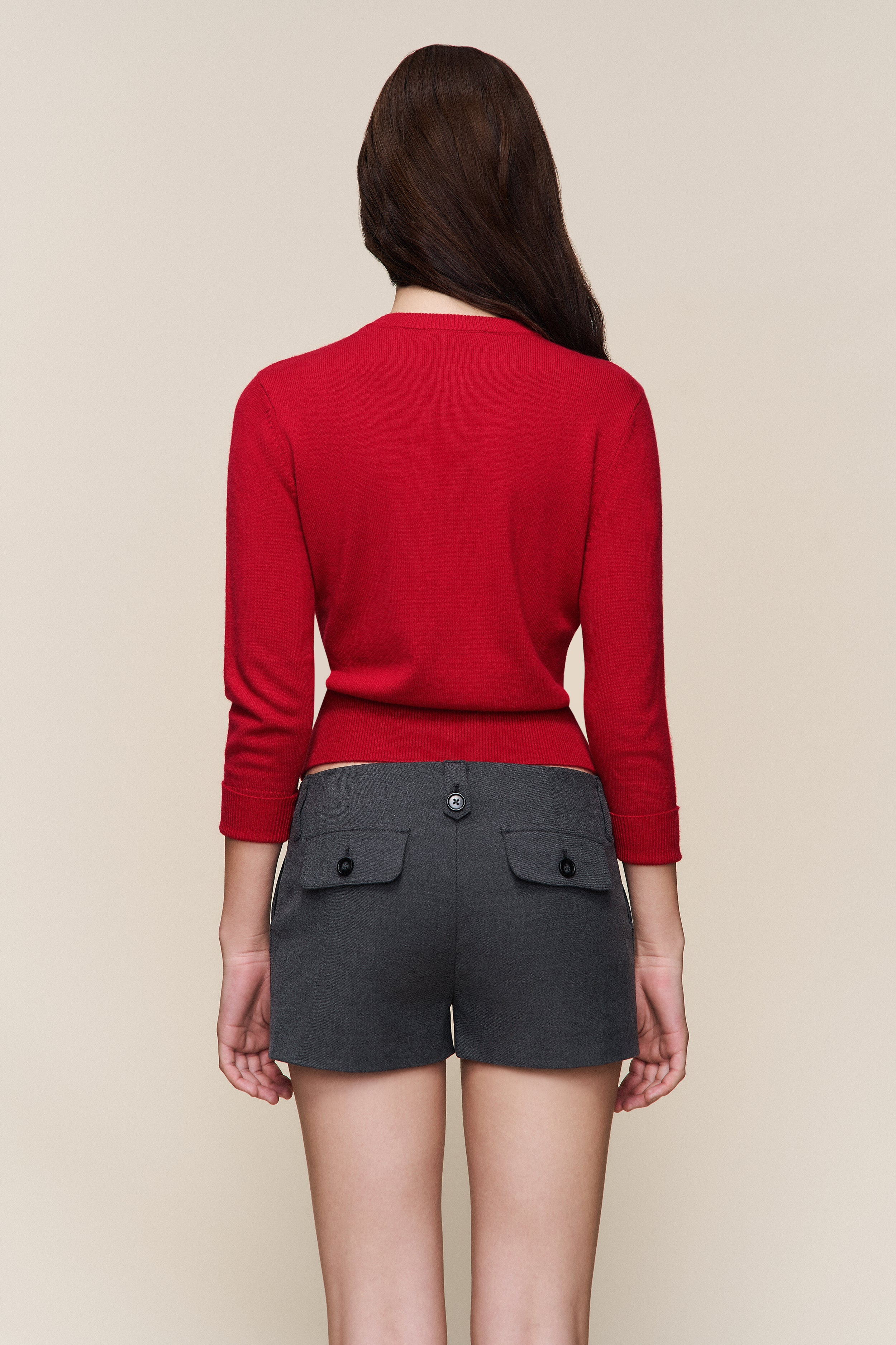 EMELIE CROPPED WOOL CARDIGAN - 6