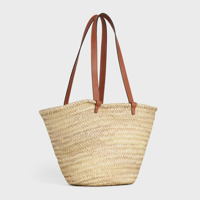 CELINE Medium Triomphe Celine Classic Panier in palm leaves and Calfskin outlook