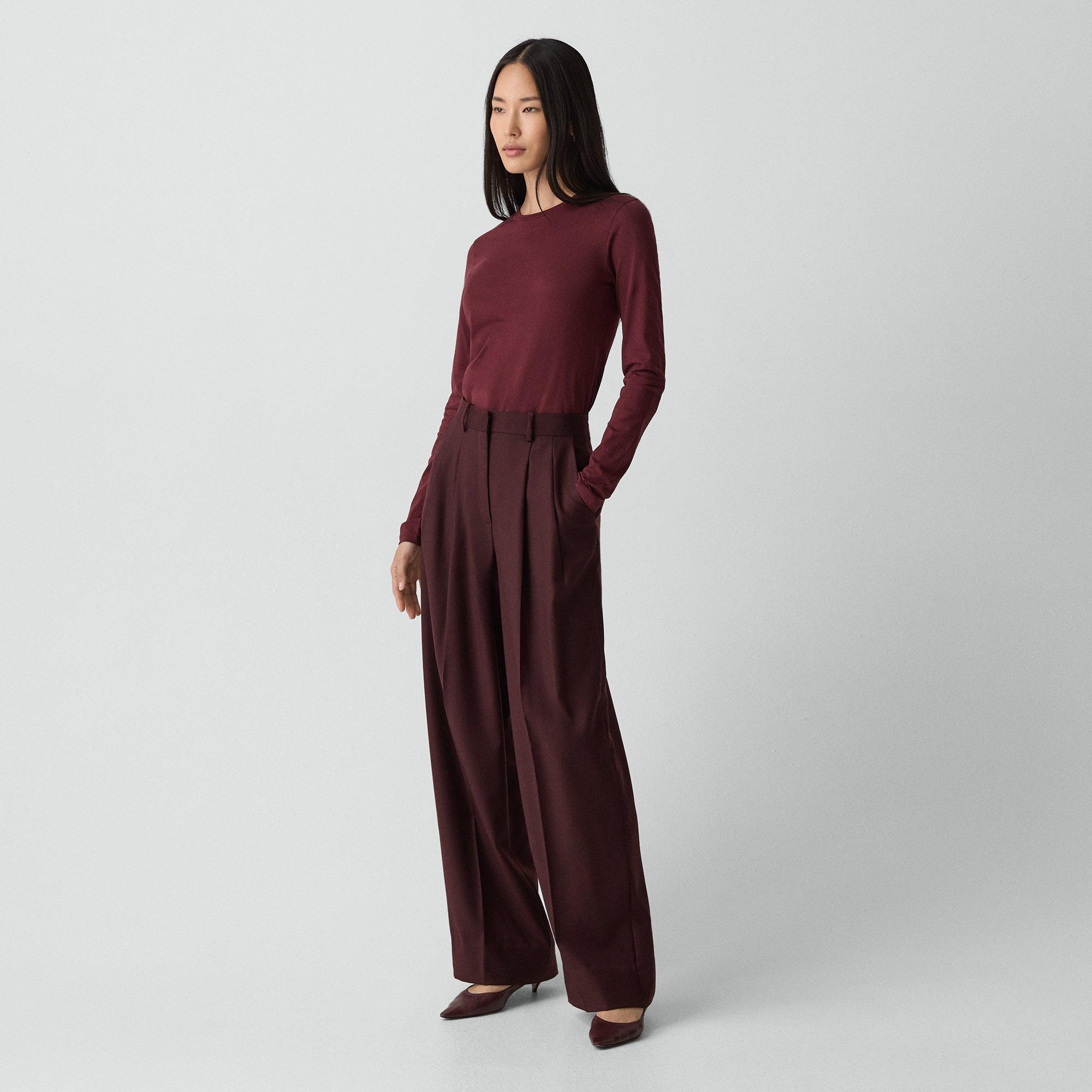 Double Pleat Pant, 29’’ in Sleek Flannel - 3