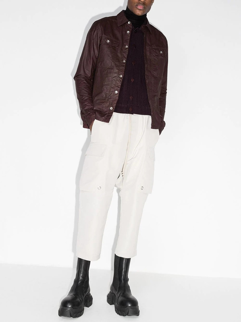 waxed effect buttoned shirt jacket 5