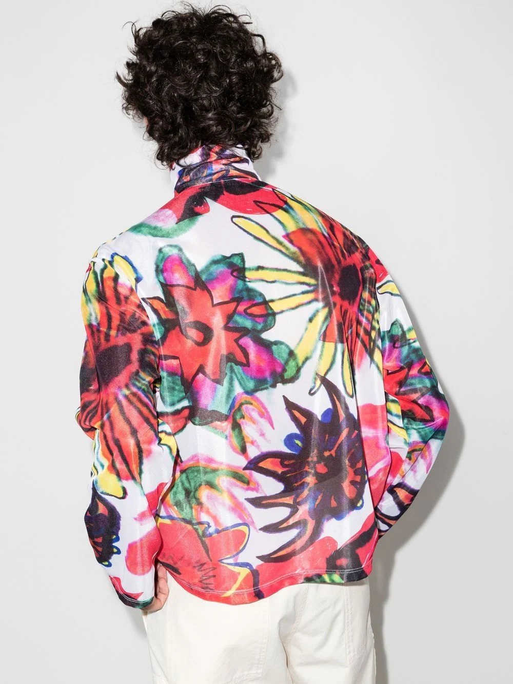 Melting Flowers-print bomber jacket - 3