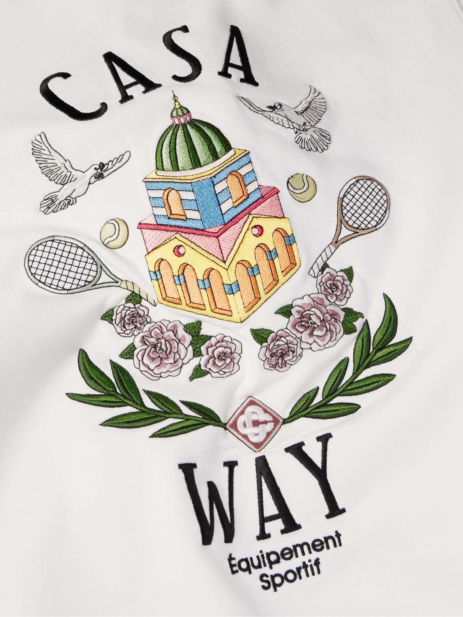 Casa Way Embroidered Organic Cotton-Jersey Sweatshirt - 2