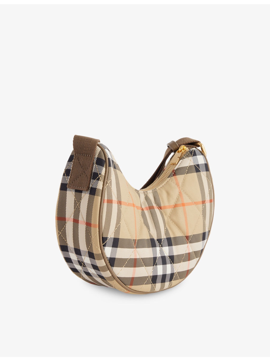 Horseshoe Check-Pattern Woven Cross-Body Bag - 4