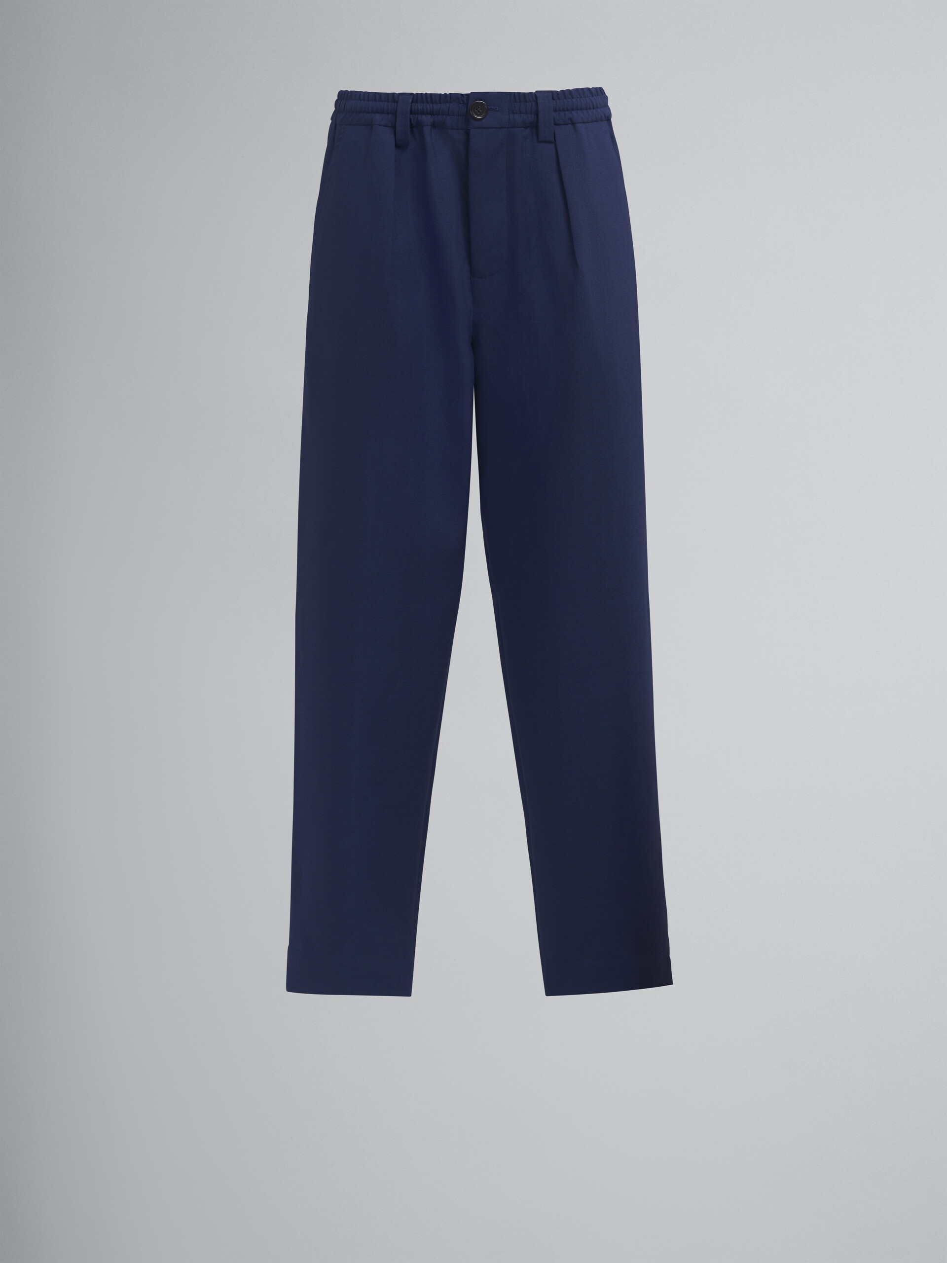BLUE TROPICAL WOOL TROUSERS - 1
