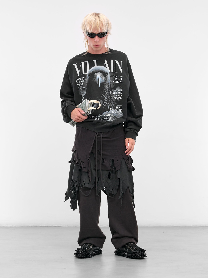 doublet Black Raven Villain Crewneck Sweatshirt outlook