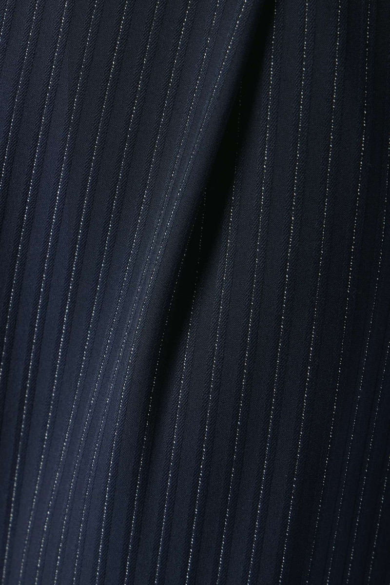 Heyser pleated metallic pinstriped twill wide-leg pants 4
