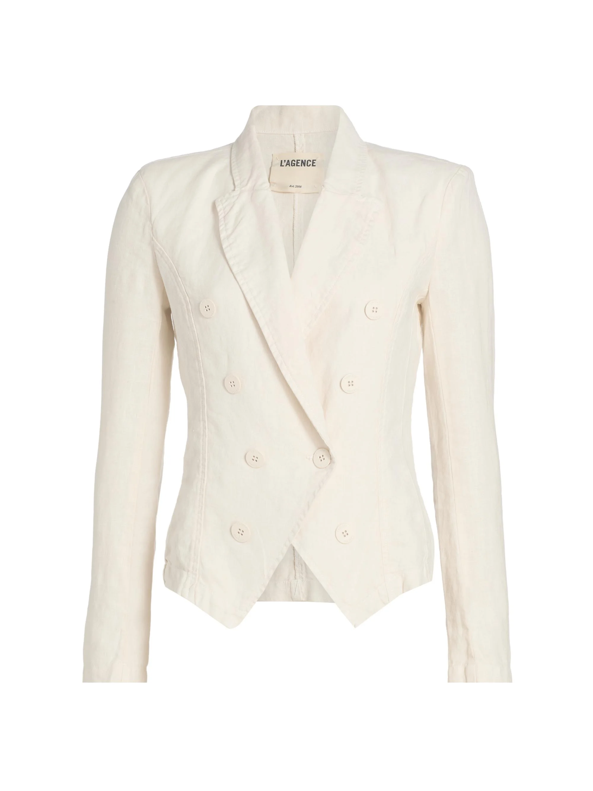 Women's Emerson Structured Linen Blazer - Vintage White - 1