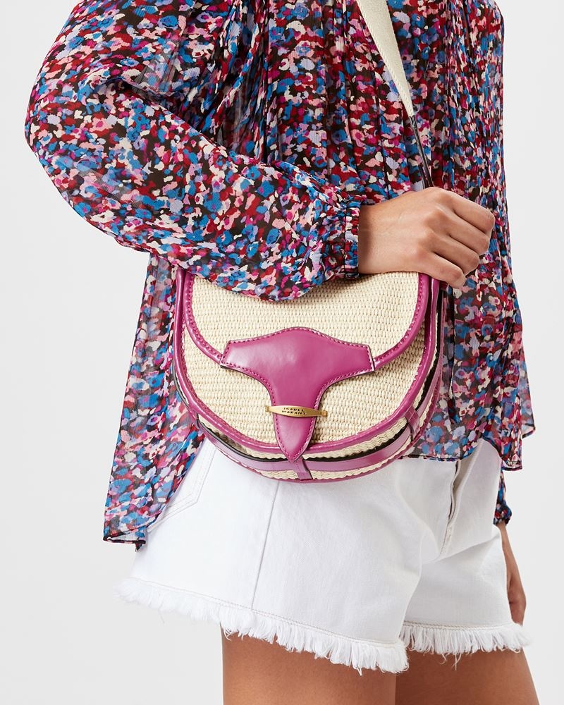 BOTSY SMALL SATCHEL RAFFIA BAG - 4
