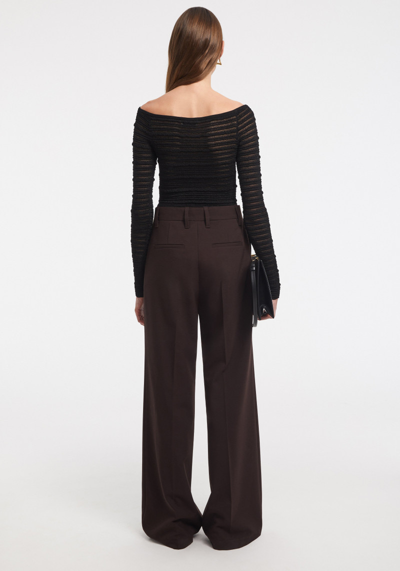HUDSON Semi-sheer off shoulder top 5