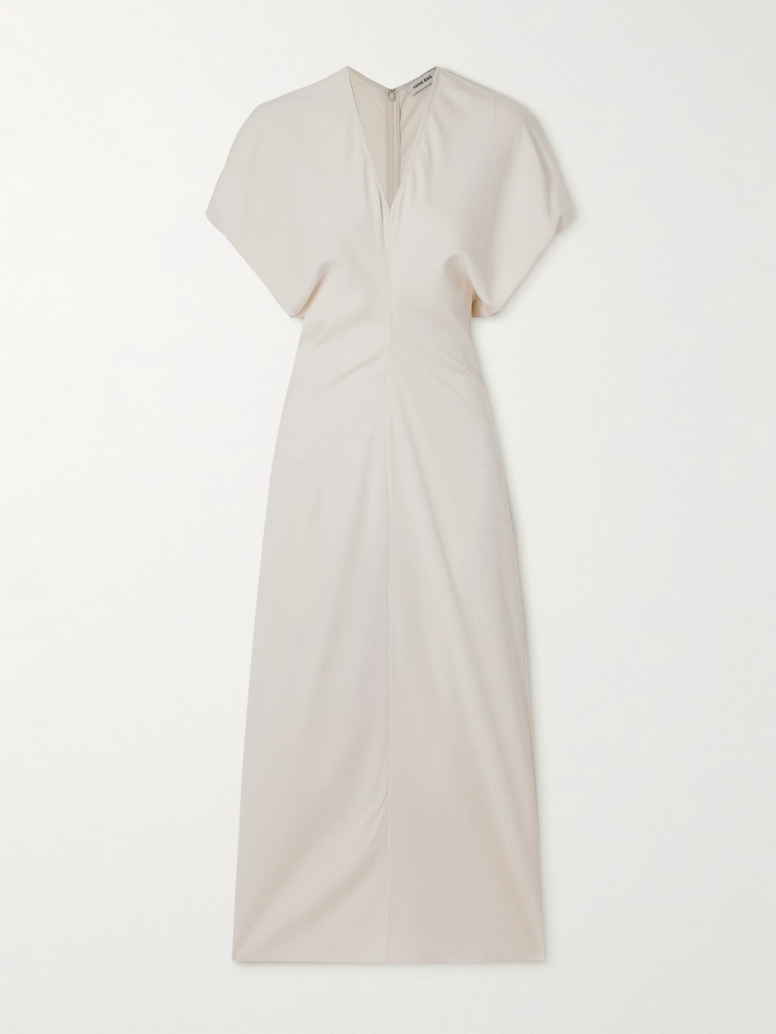 Zadig gathered crepe midi dress Ivory - 1