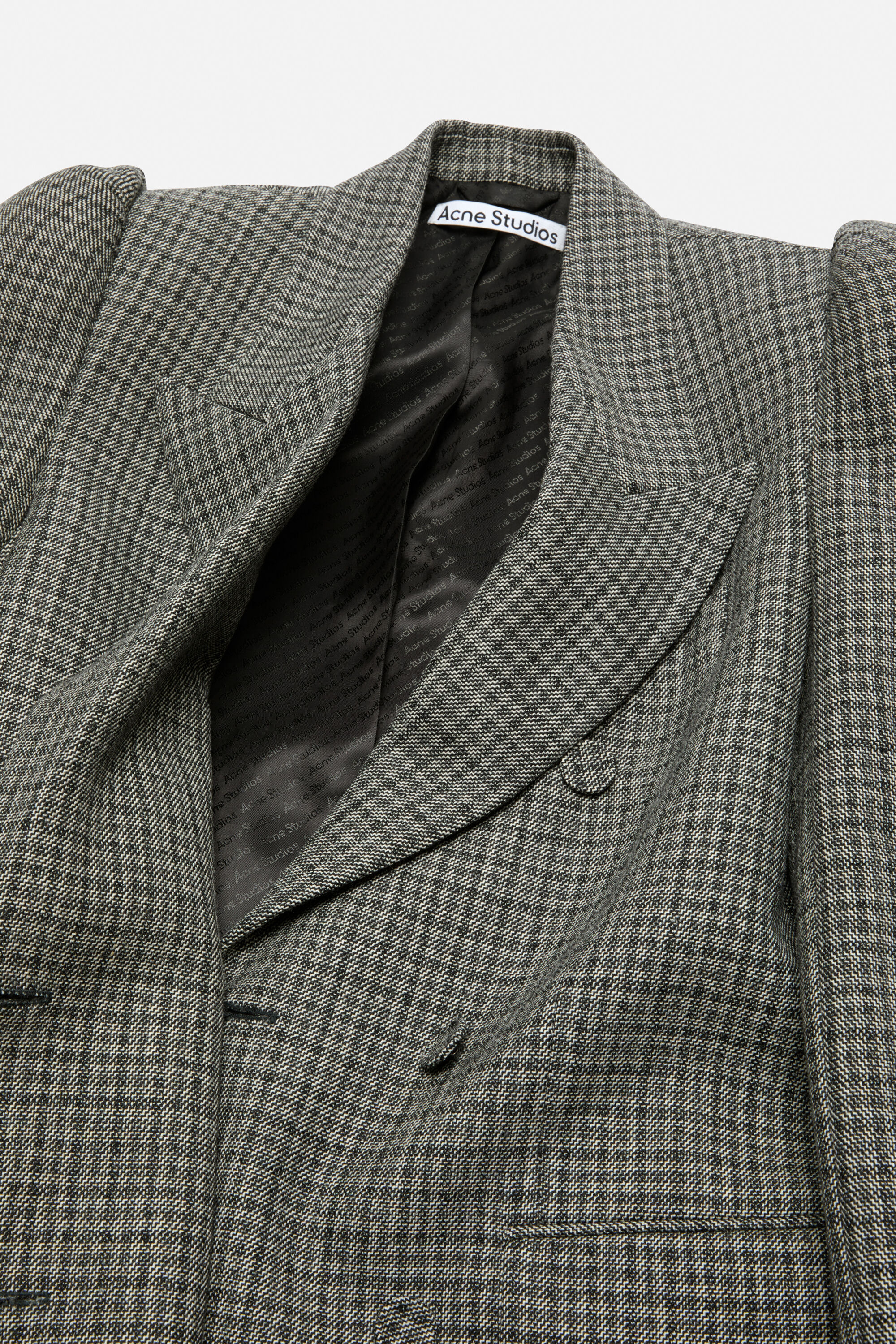 Double-breasted suit jacket - Black/white - 5