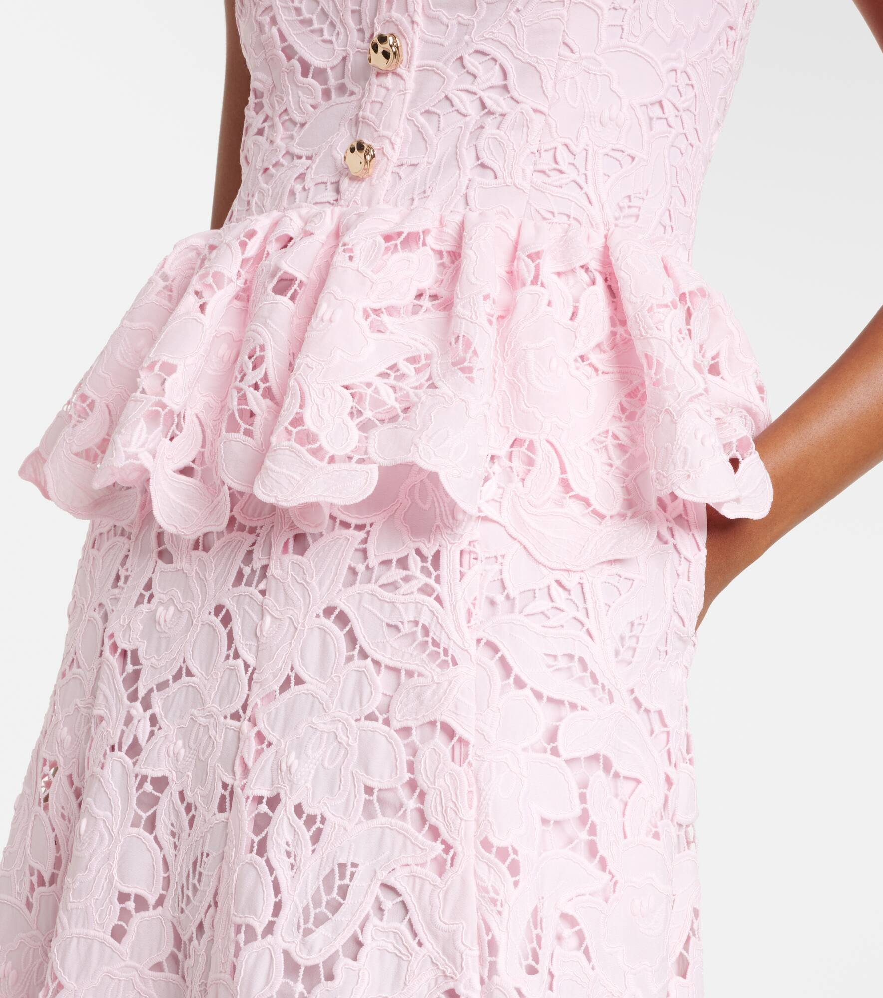 Peplum lace midi dress - 5