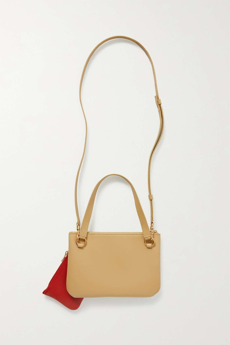 Two-tone leather shoulder bag 3
